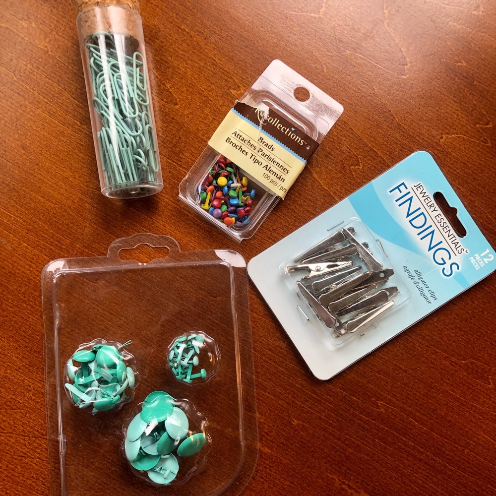 Colorful scrapbooking supplies
